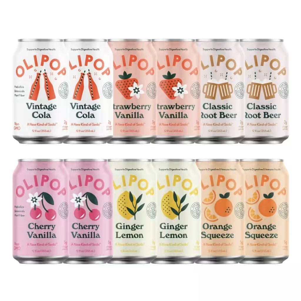 OLIPOP Prebiotic Soda Variety Pack 12oz 12 Pack Review: 8,000+ Reviews Can't Be Wrong — Or Can They? - Product Image