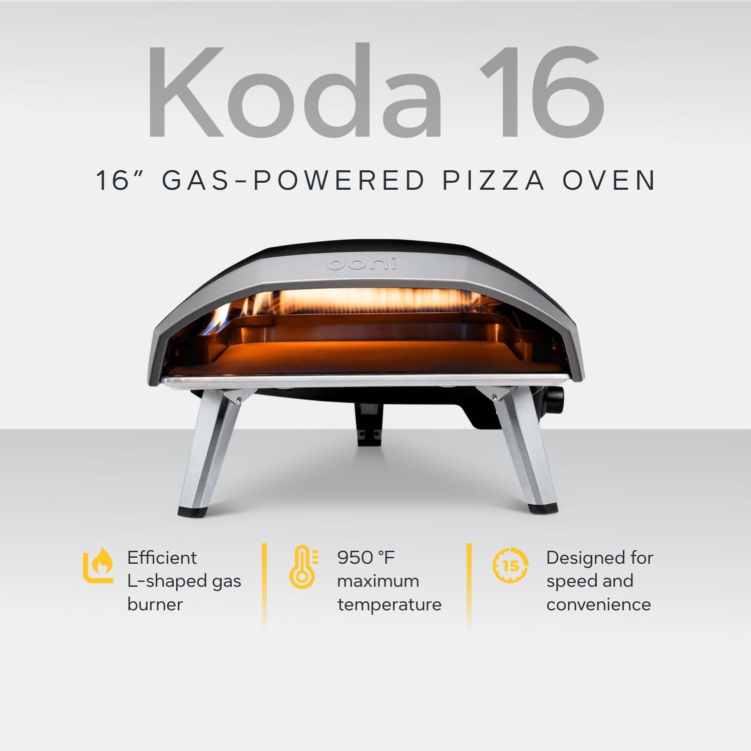Ooni Koda 16 Gas Powered Pizza Oven - Key Specifications