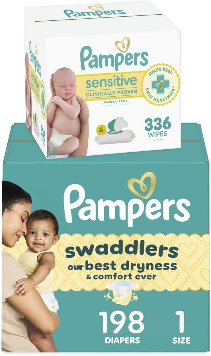 Pampers Swaddlers Disposable Diapers Size 1 198 Count Review