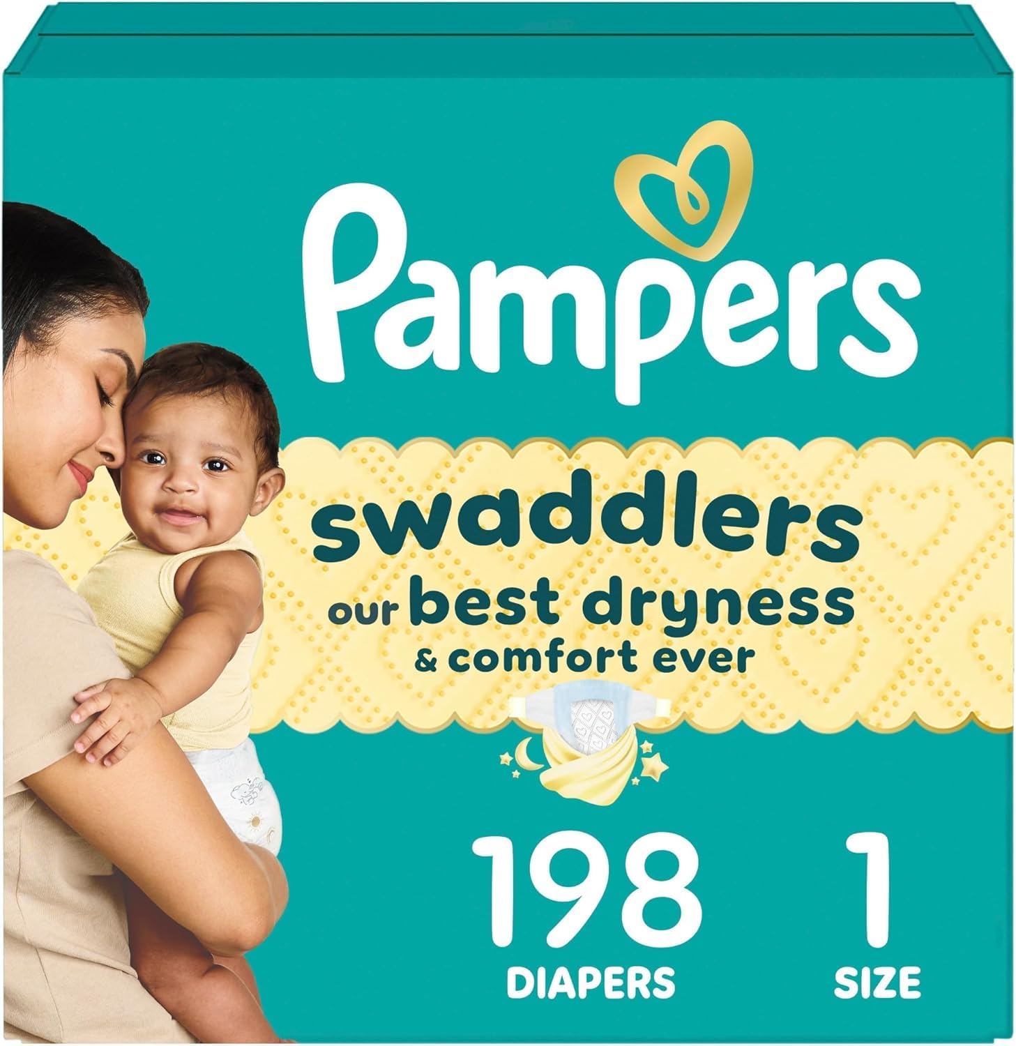 Pampers Swaddlers Disposable Diapers, Size 1, 198 Count Review