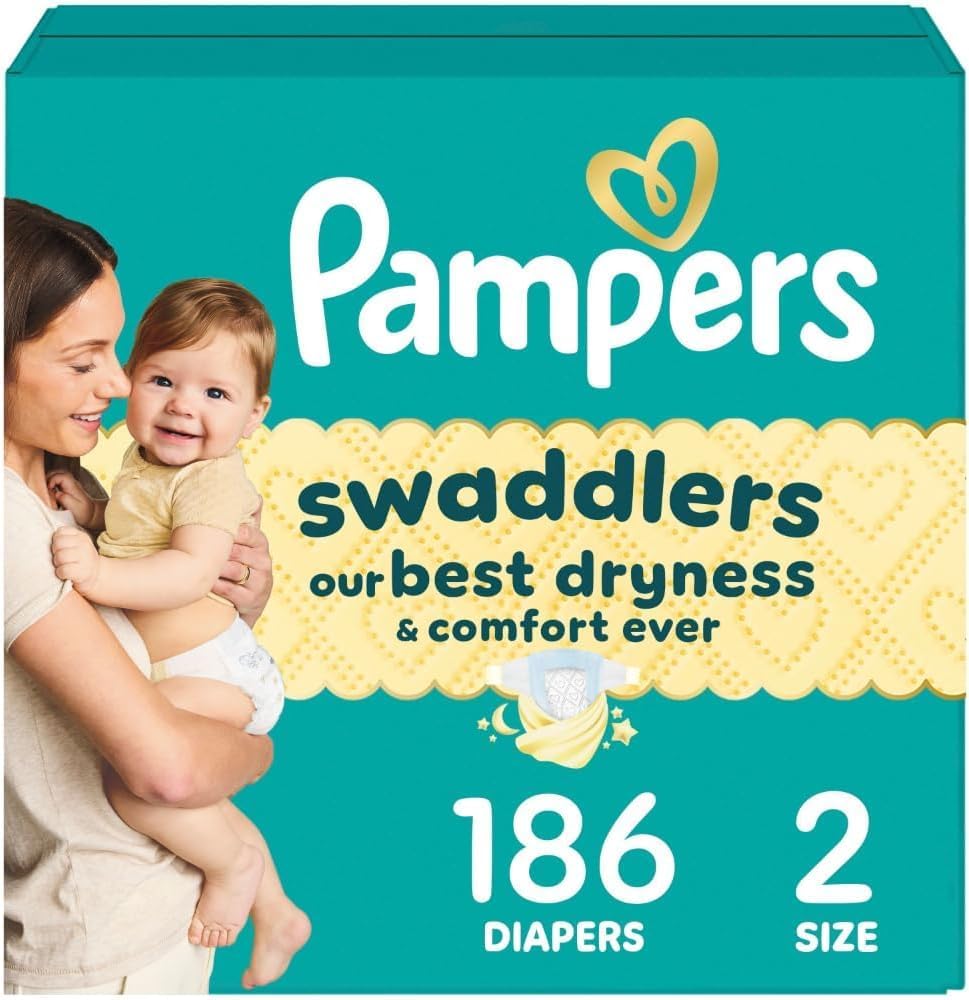 Pampers Swaddlers Disposable Diapers Size 2 186 Count Review