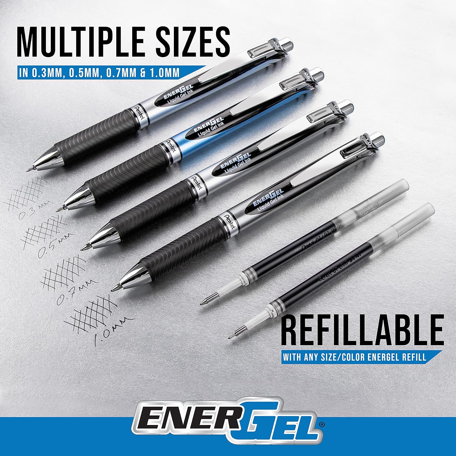 Pentel EnerGel RTX Retractable Gel Pens 0.7mm 12 Pack - How It Compares