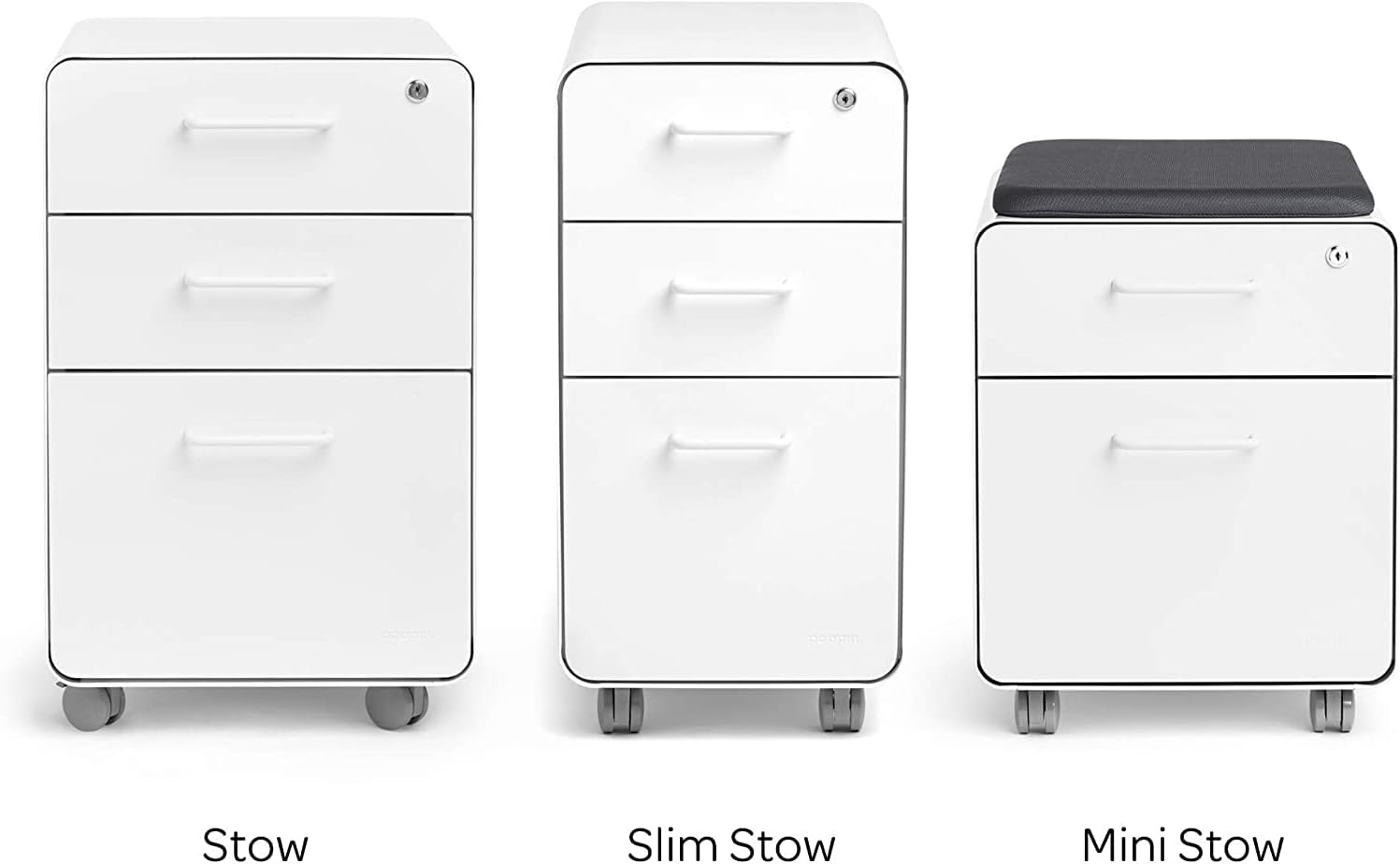 Poppin 3-Drawer Stow Filing Cabinet White - Performance Testing