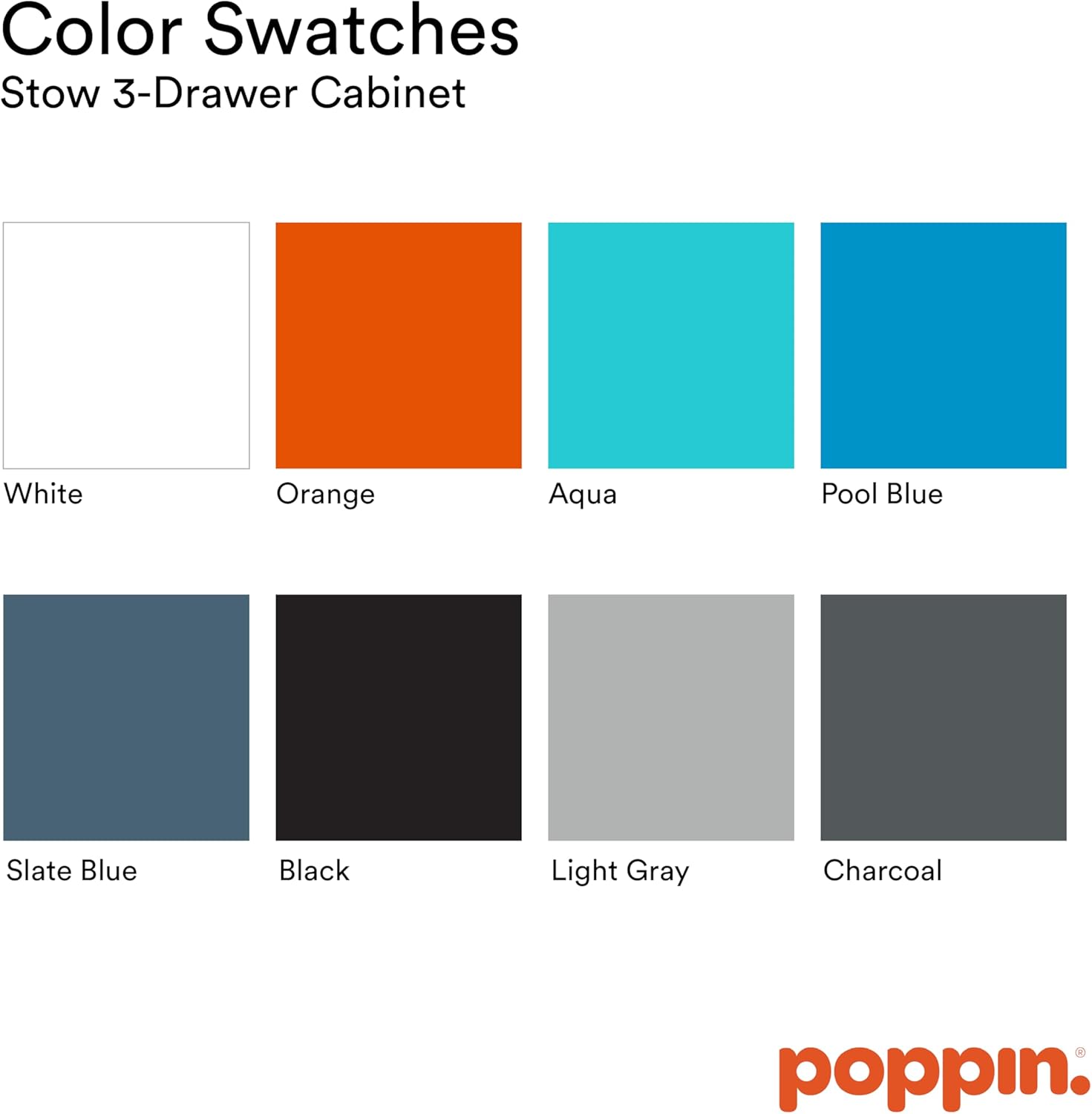 Poppin 3-Drawer Stow Filing Cabinet White - How It Compares