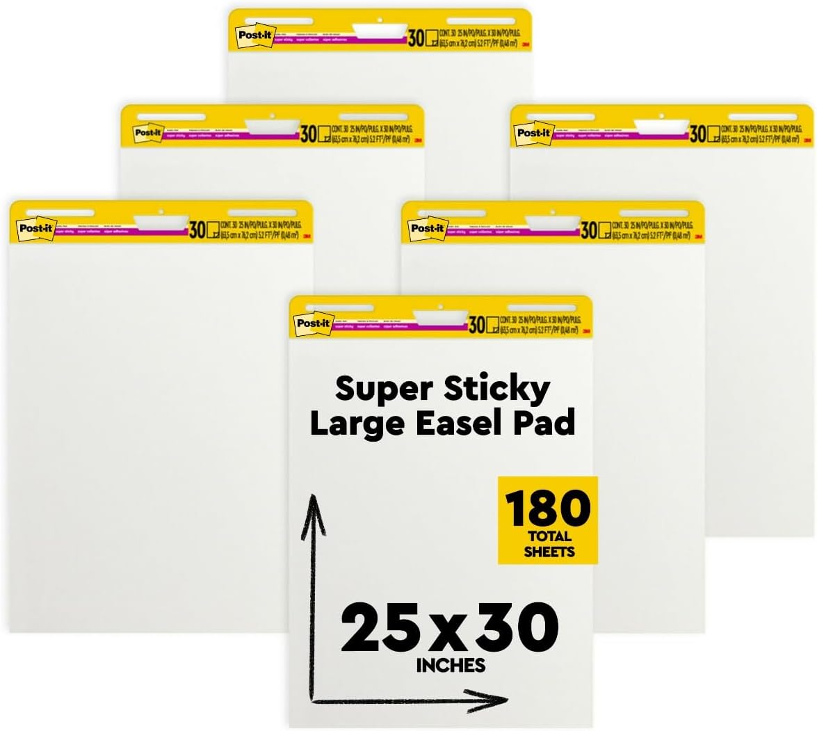 Post-it Super Sticky Easel Pad 25 x 30 Inch 6 Pack Review