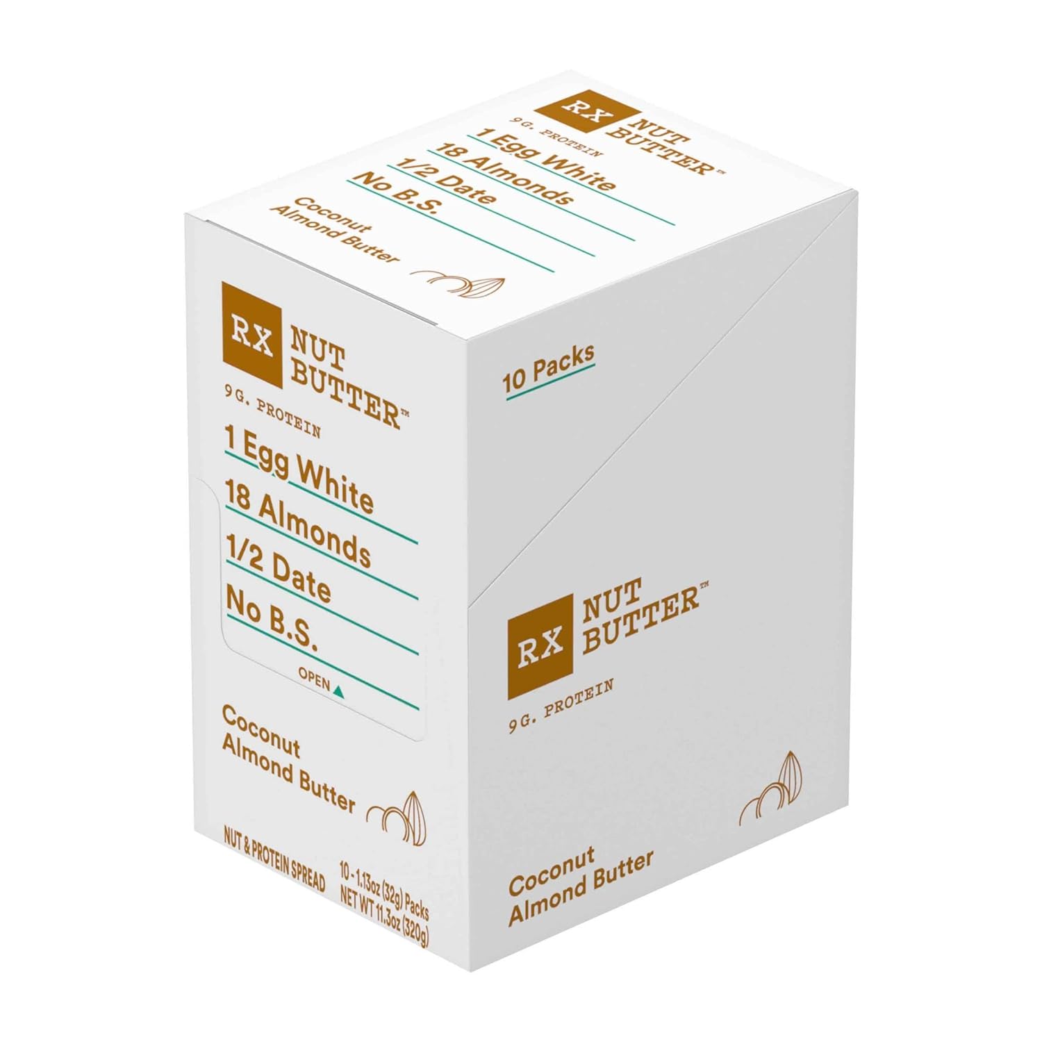 RX Nut Butter Peanut Butter Squeeze Pack 10 Count - How It Compares