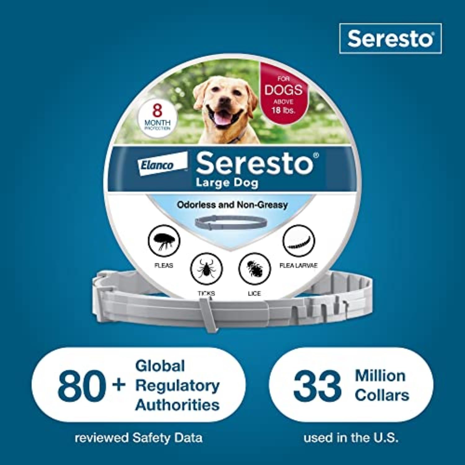 Seresto Flea and Tick Collar for Dogs Large over 18 lbs - How It Compares