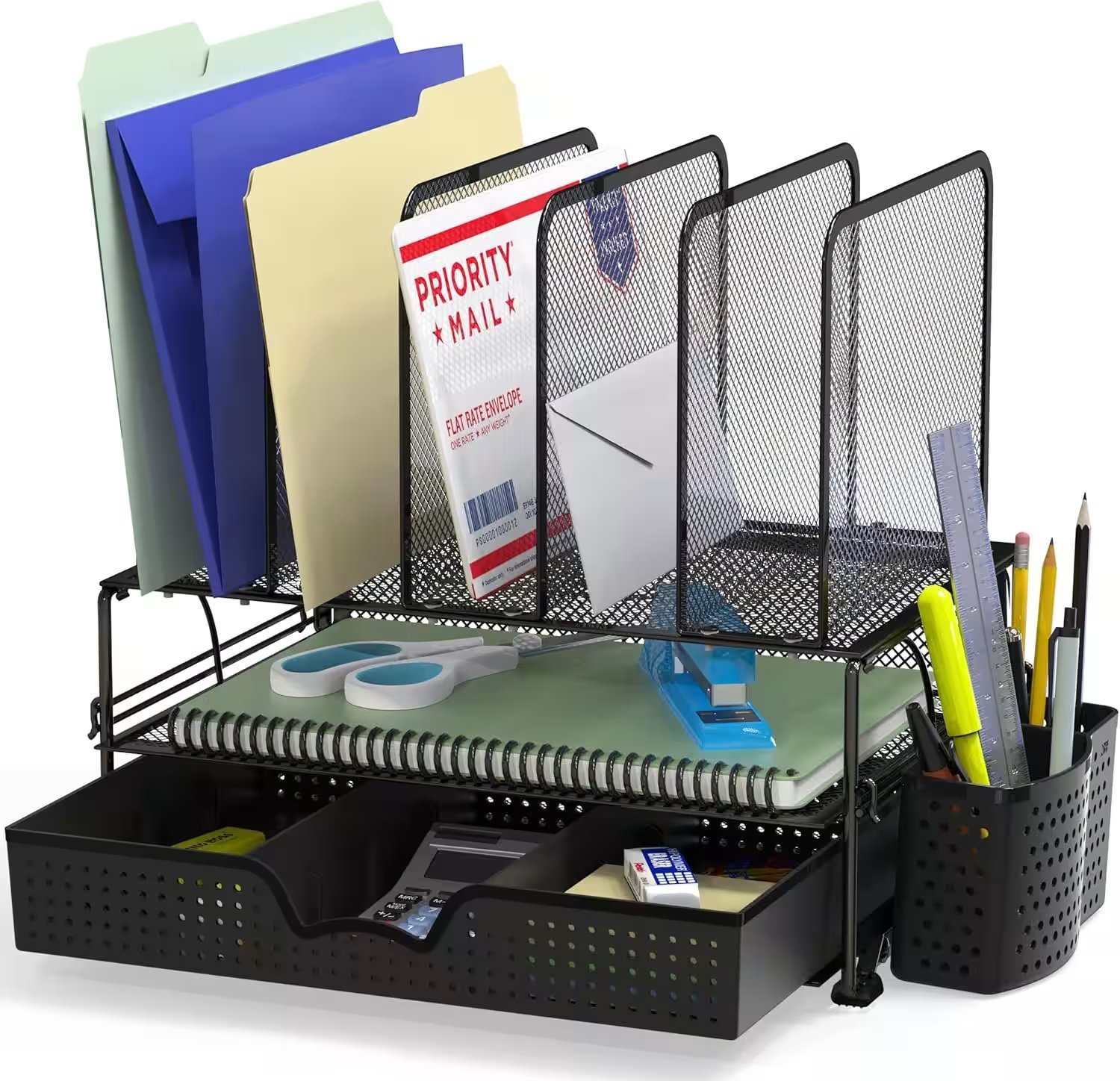 SimpleHouseware Mesh Desk Organizer with Sliding Drawer Review