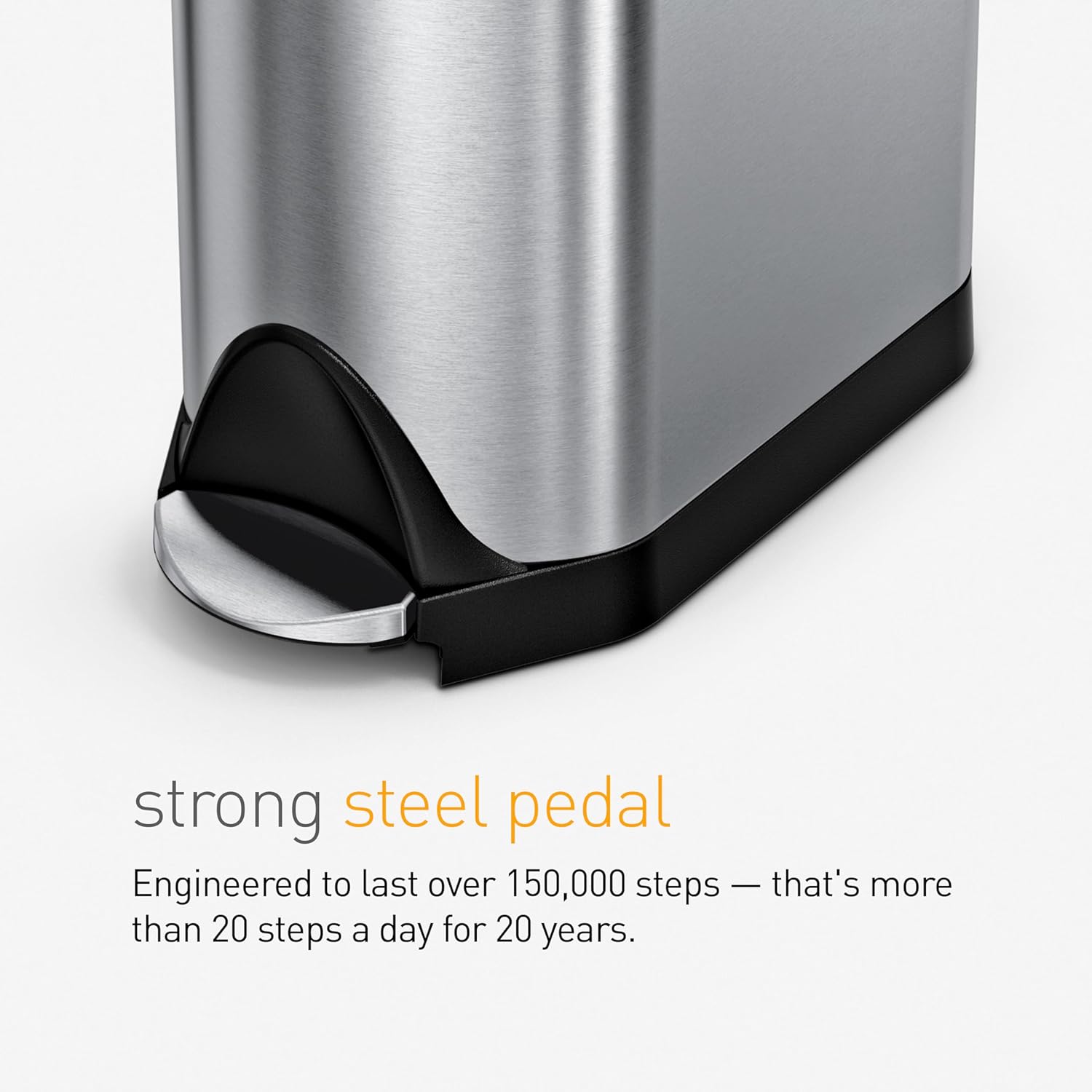 Simplehuman Butterfly Step Trash Can 45 Liter - Design and Build Quality