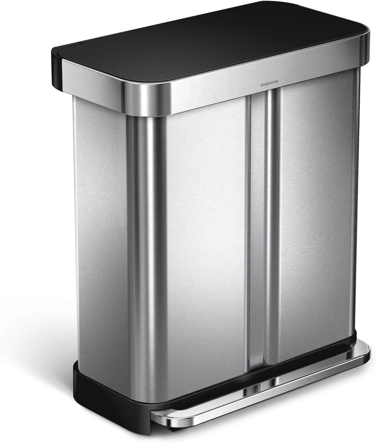 SimpleHuman Rectangular Liner Pocket Trash Can 58L - How It Compares