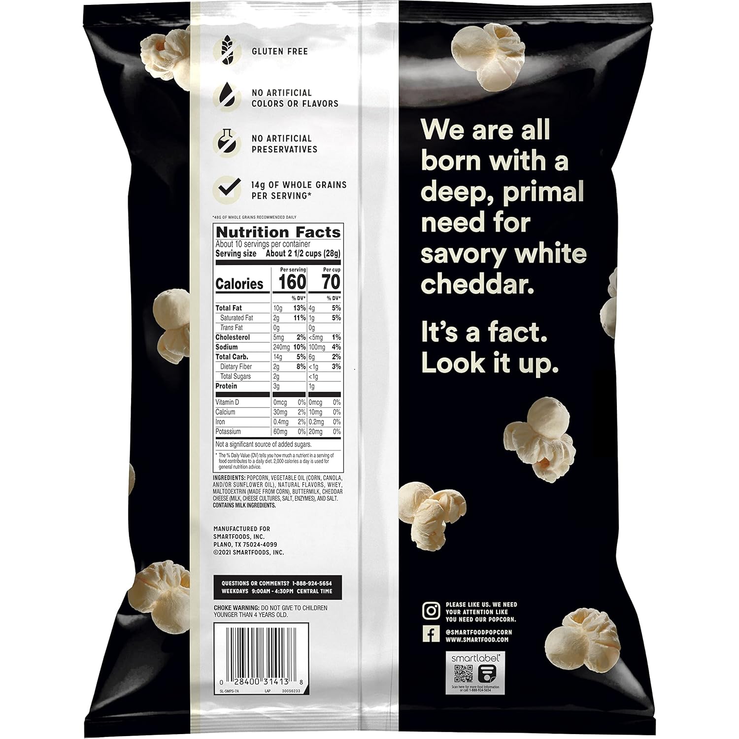 Smartfood White Cheddar Popcorn 6.75oz Bag - Performance: Where It Counts