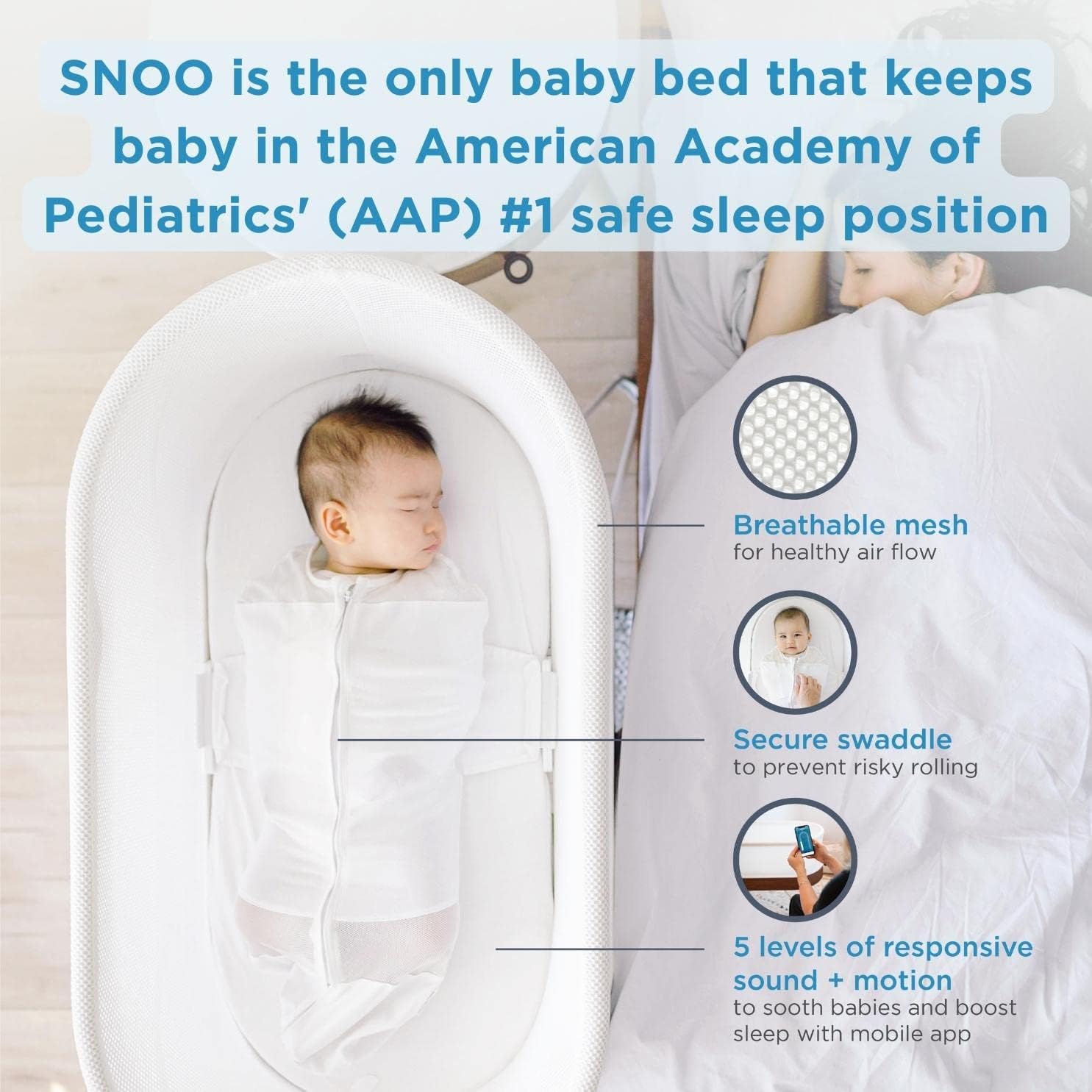 Snoo Smart Sleeper Bassinet by Happiest Baby - Key Specifications