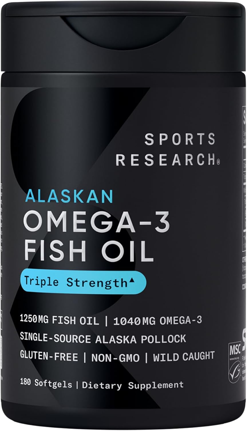 Sports Research Omega-3 Fish Oil Triple Strength 180 Softgels Review