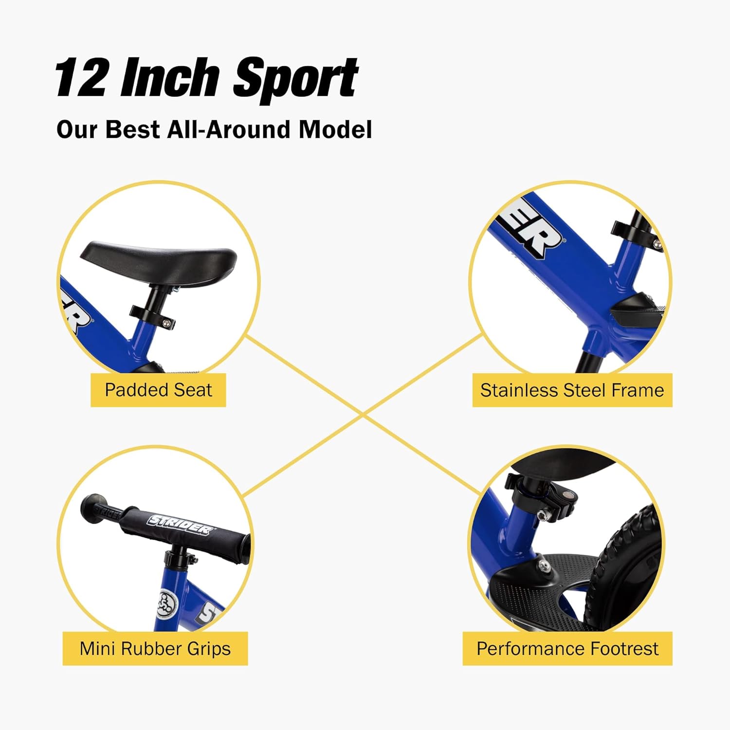 Strider 12 Sport Balance Bike Kids - Design and Build Quality