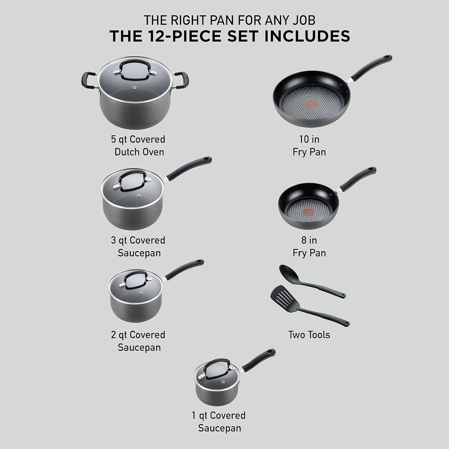 T-fal Ultimate Hard Anodized 17-Piece Cookware Set - Key Specifications