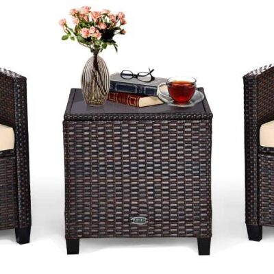 Tangkula 3 Piece Patio Bistro Set Outdoor Rattan Wicker Review: Why This 4.7-Star Amazon Best-Seller Deserves the Hype - Product Image