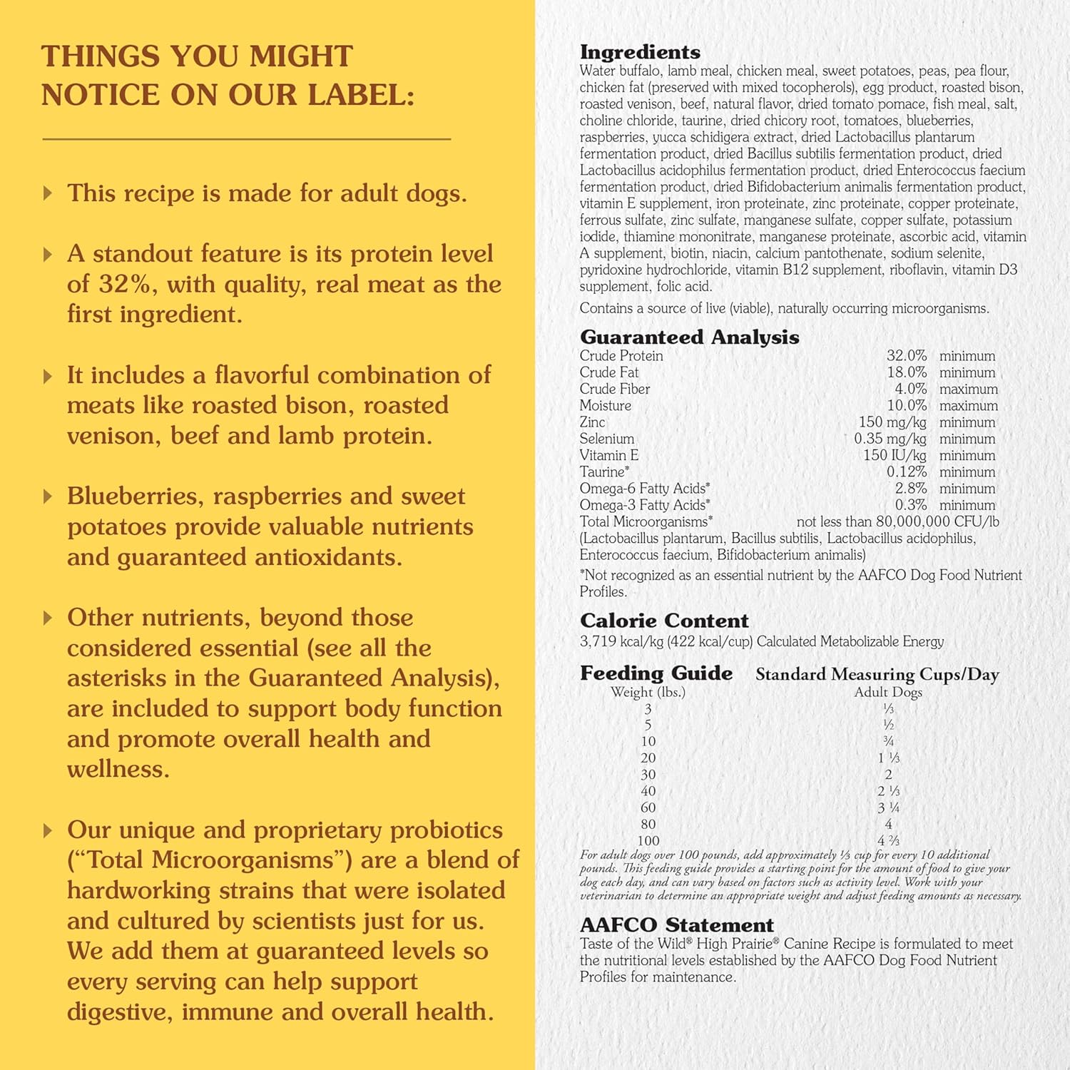 Taste of the Wild High Prairie Grain Free Dog Food 28lb - Design and Build Quality