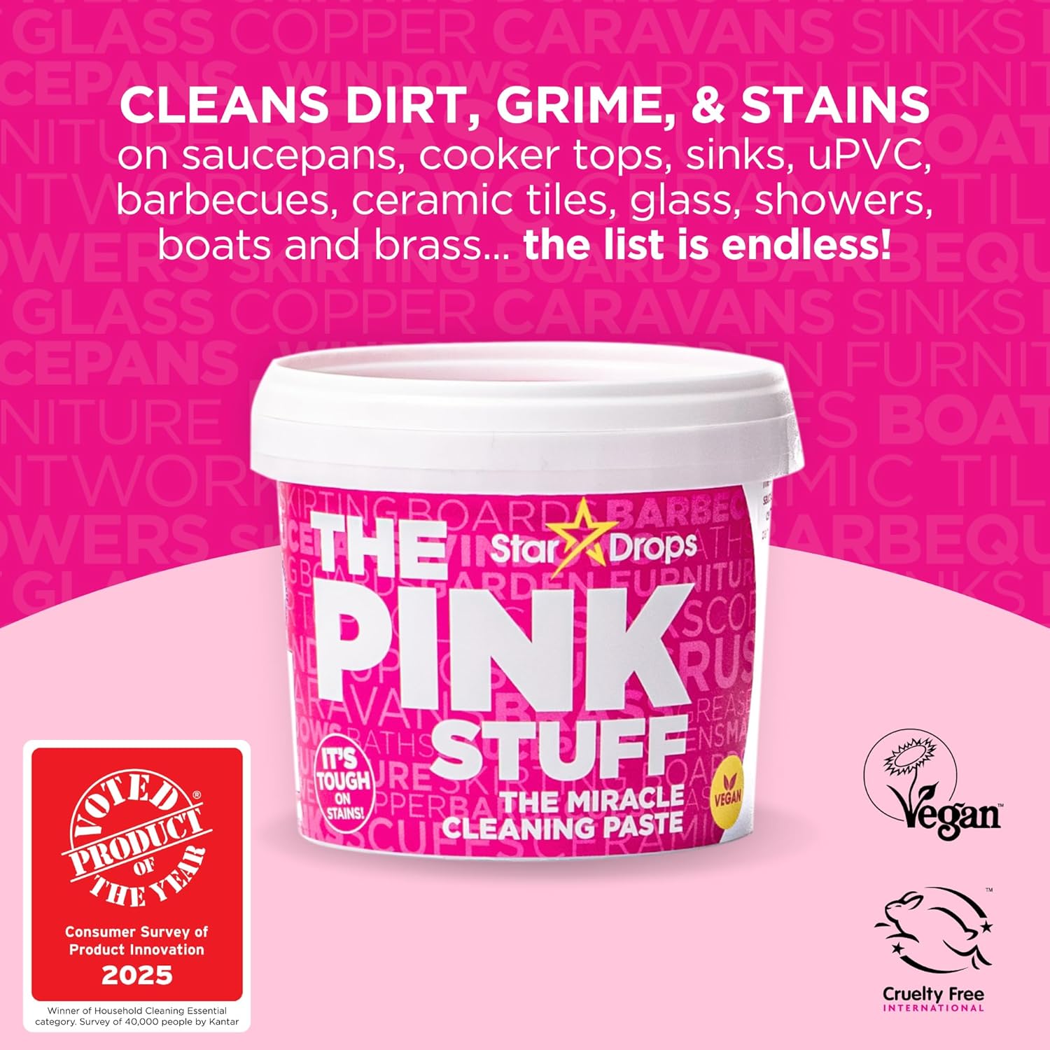 The Pink Stuff The Miracle All Purpose Cleaning Paste 500g - How It Compares