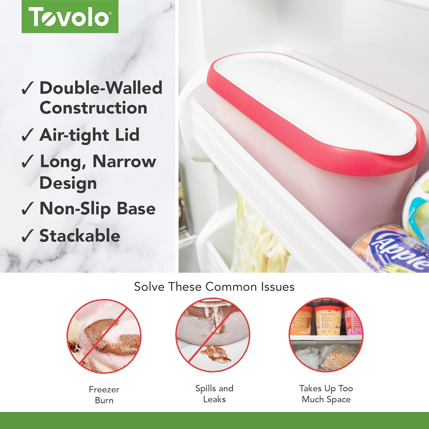 Tovolo Glide-A-Scoop Ice Cream Tub 1.5 Qt BPA Free - Design and Build Quality