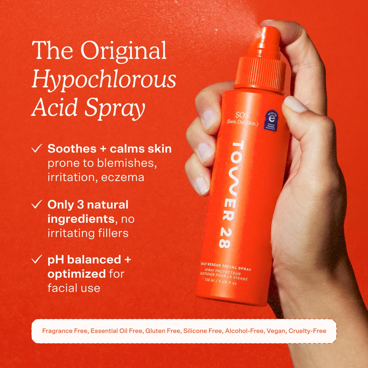 Tower 28 SOS Daily Rescue Facial Spray 4oz - Key Specifications