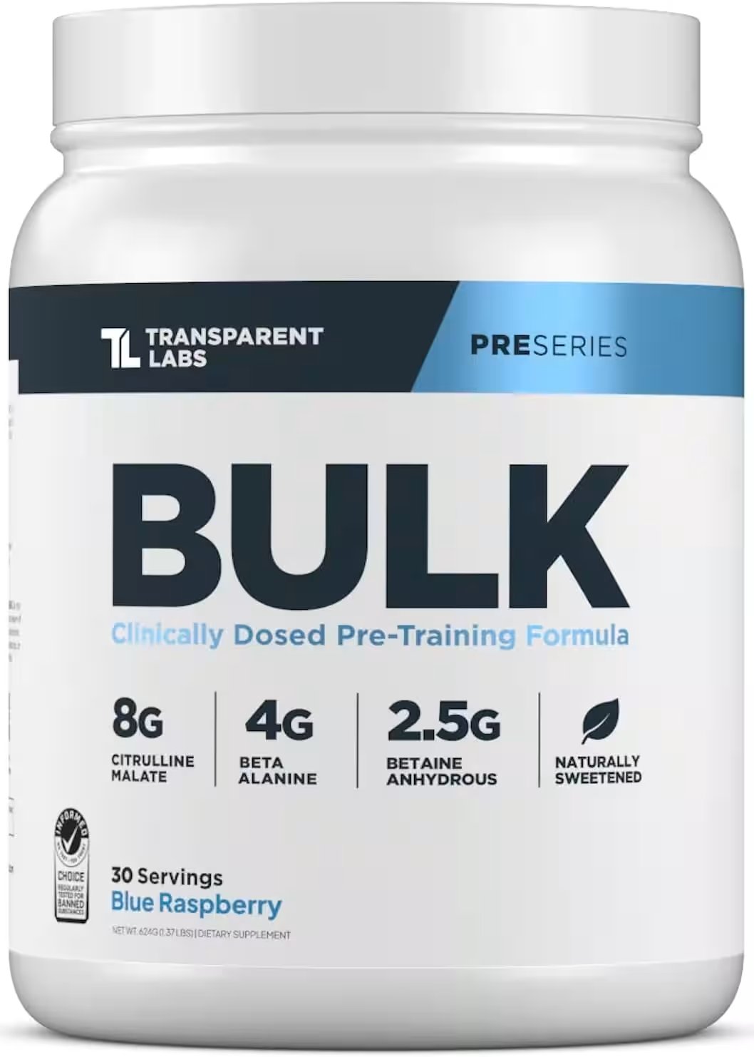 Transparent Labs Bulk Pre Workout Blue Raspberry 30 Srv Review