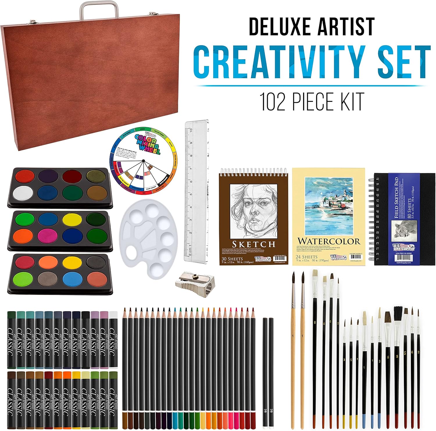 US Art Supply 72-Piece Deluxe Art Creativity Set - Key Specifications