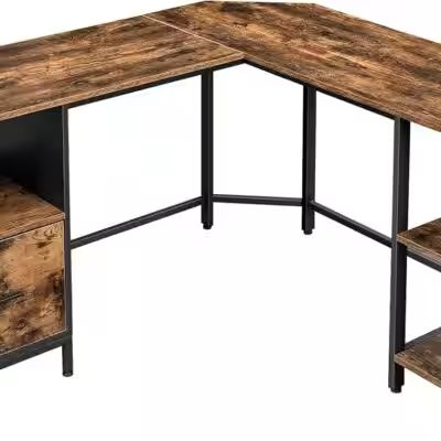 VASAGLE Industrial L-Shaped Desk with Shelves 59 Inch Review — The Amazon Favorite With 60,000+ Ratings Put to the Test - Product Image