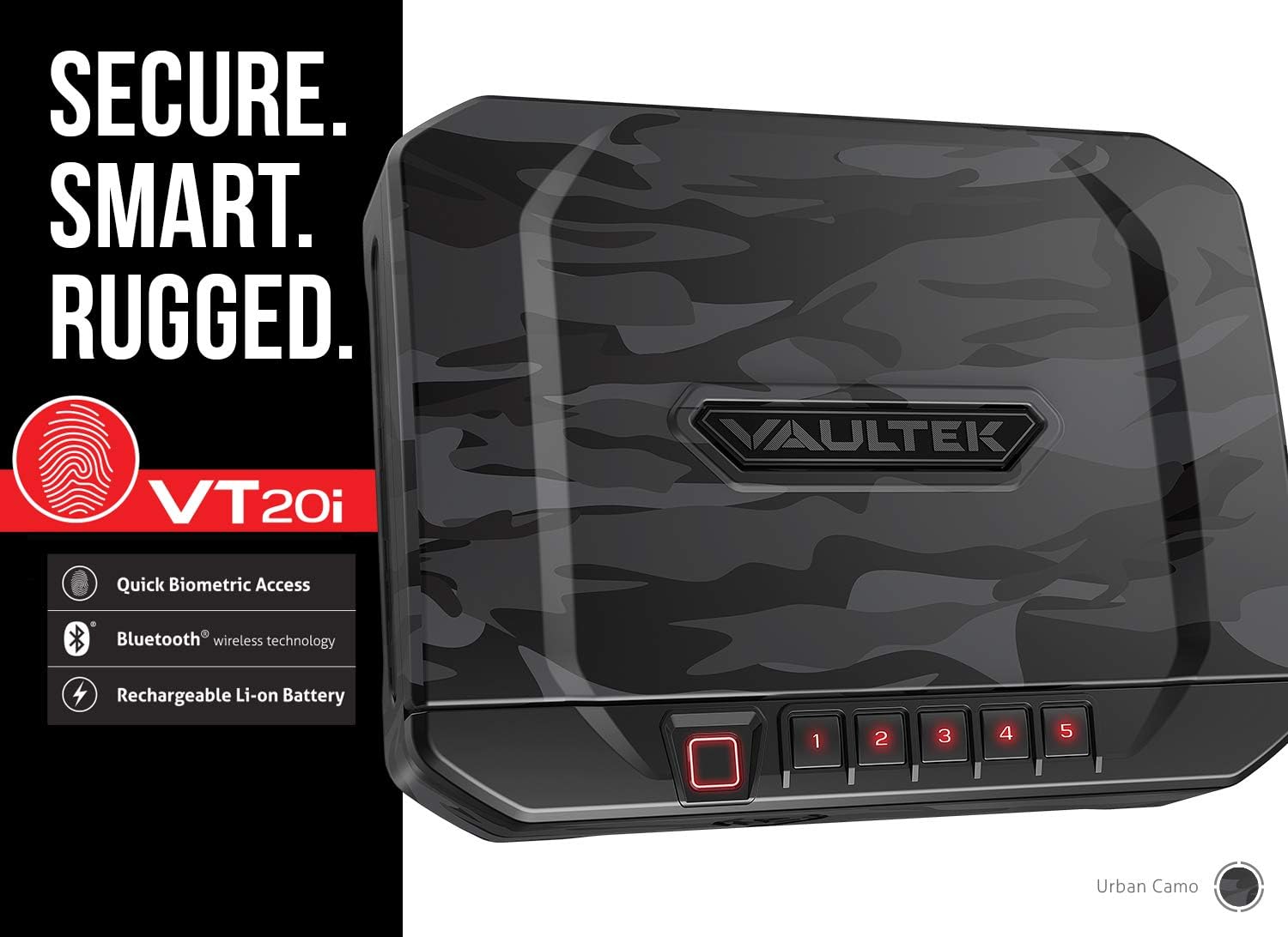 Vaultek VT20i Biometric Handgun Safe Bluetooth - Key Specifications