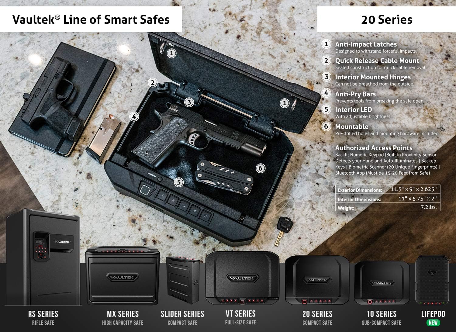 Vaultek VT20i Biometric Handgun Safe Bluetooth - How It Compares