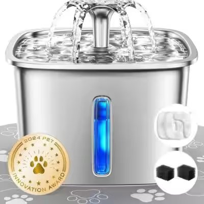 Veken Stainless Steel Cat Water Fountain 95oz Review 2026: Our Honest Verdict After Weeks of Testing - Product Image