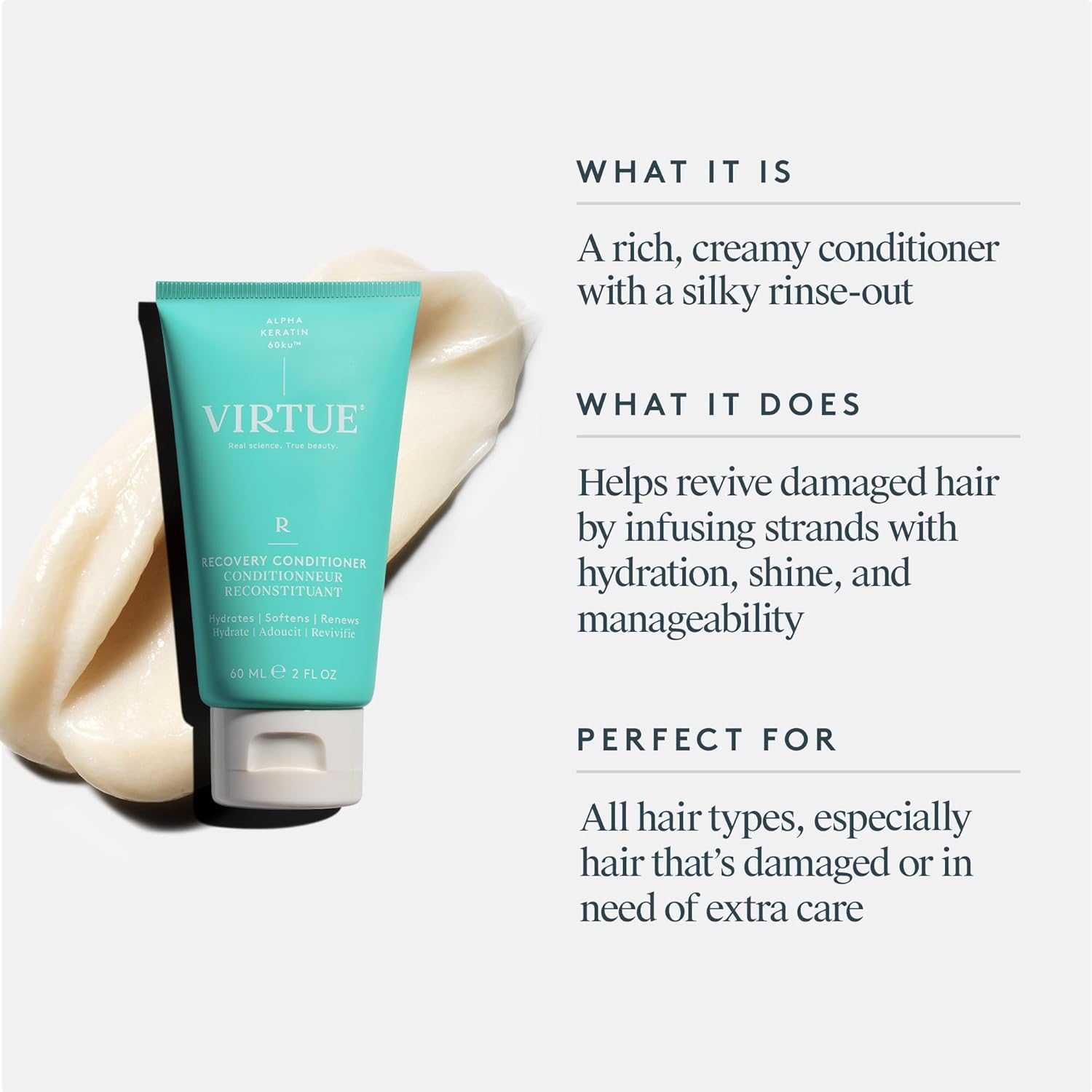 Virtue Recovery Conditioner Full Size 6.7oz - Key Specifications