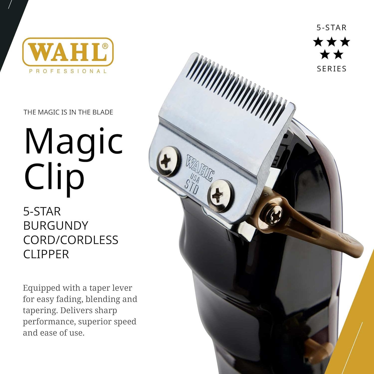 Wahl Professional 5 Star Magic Clip Cordless Clipper - Key Specifications