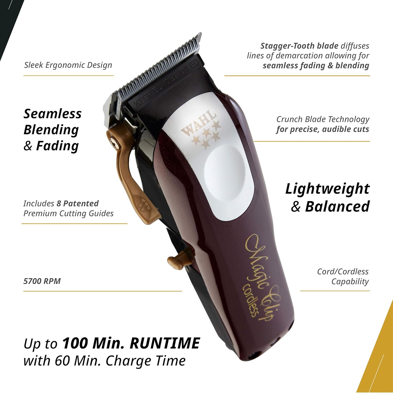 Wahl Professional 5 Star Magic Clip Cordless Clipper - Design and Build Quality