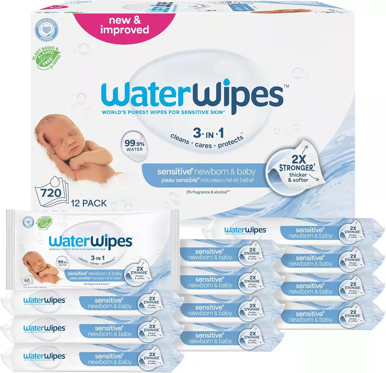 WaterWipes Original 99.9% Water Baby Wipes 12 Pack 720 Count Review