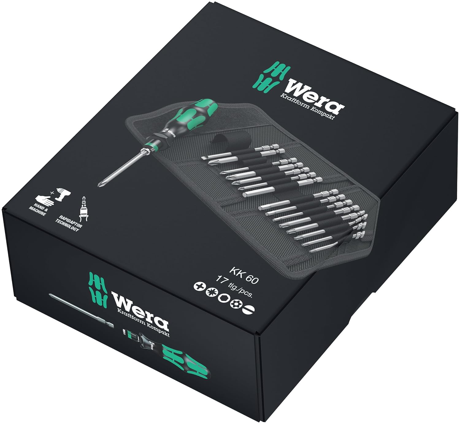 Wera Kraftform Kompakt 60 Screwdriver Set 17 Piece - Key Specifications