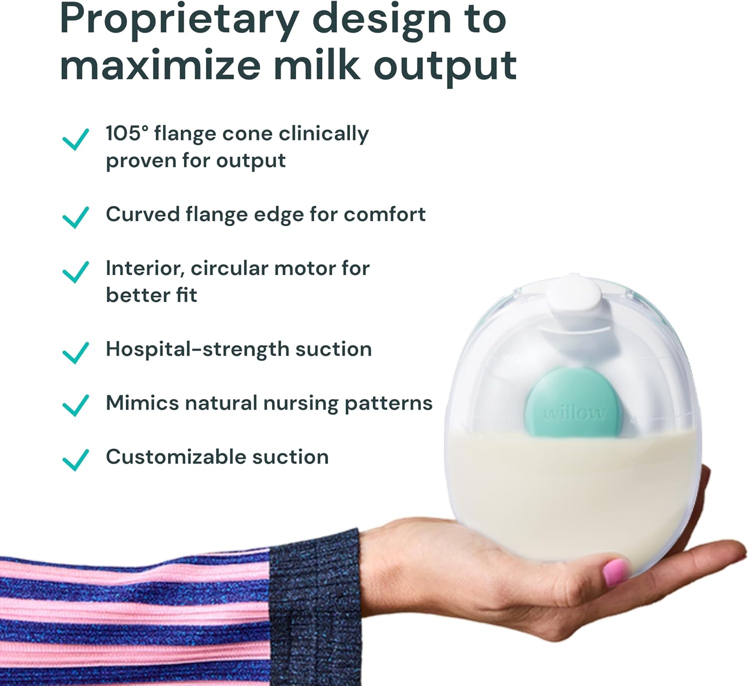 Willow Go Wearable Breast Pump Double Electric - Key Specifications