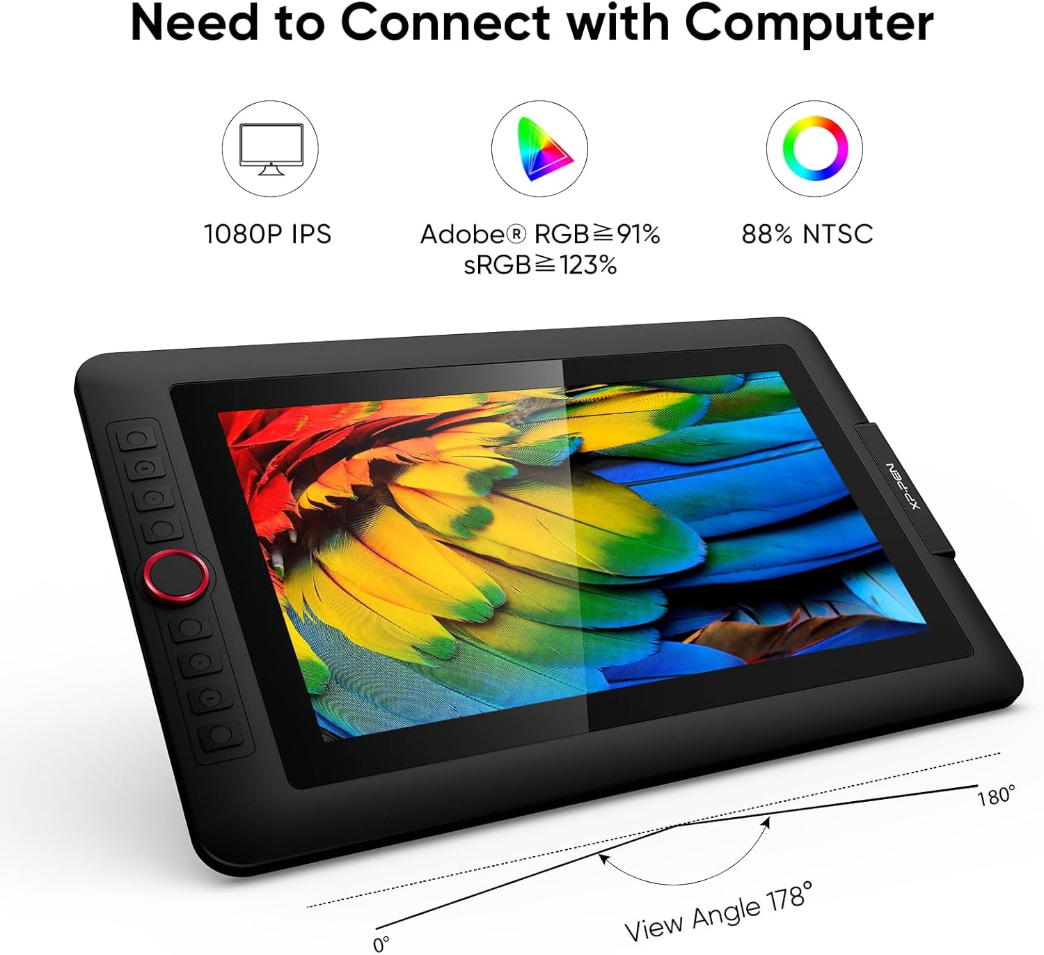 XP-Pen Artist 13.3 Pro Drawing Display Monitor - Key Specifications