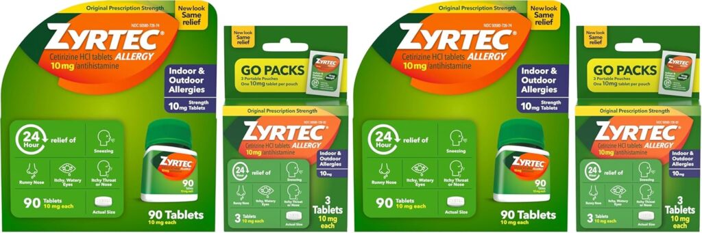 Zyrtec 24-Hour Allergy Tablets 90-Count Review: The Amazon Best Seller With 42,000+ Reviews Tested - Product Image