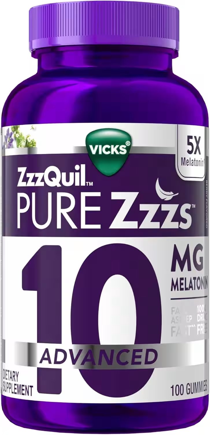 ZzzQuil Pure Zzzs De-Stress Melatonin Gummies 42 Count Review