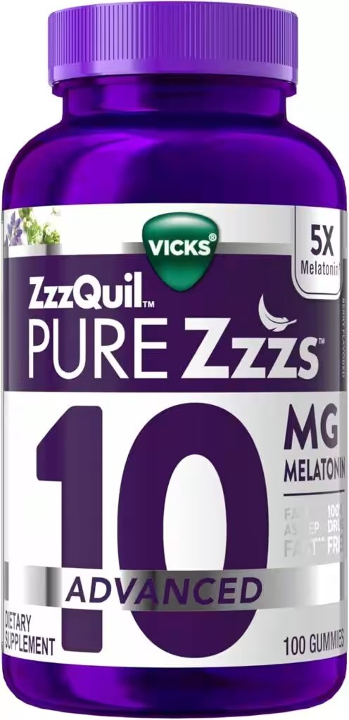 ZzzQuil Pure Zzzs Melatonin Sleep Aid Gummies 72 Count Review — The Amazon Favorite With 30,000+ Ratings Put to the Test - Product Image