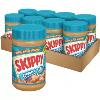 SKIPPY Creamy Peanut Butter 8-Pack 16.3 oz Jars - Product Image