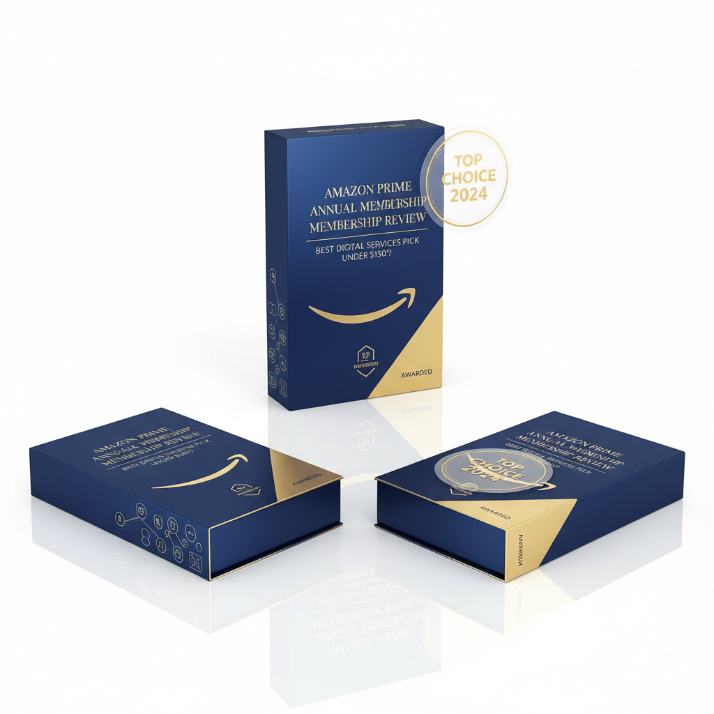 AI Generated Image for Elegant design showcase of Amazon Prime Annual Membership Review: Best Digital Services Pick Under 0? from multiple angles, premium product photography, white background