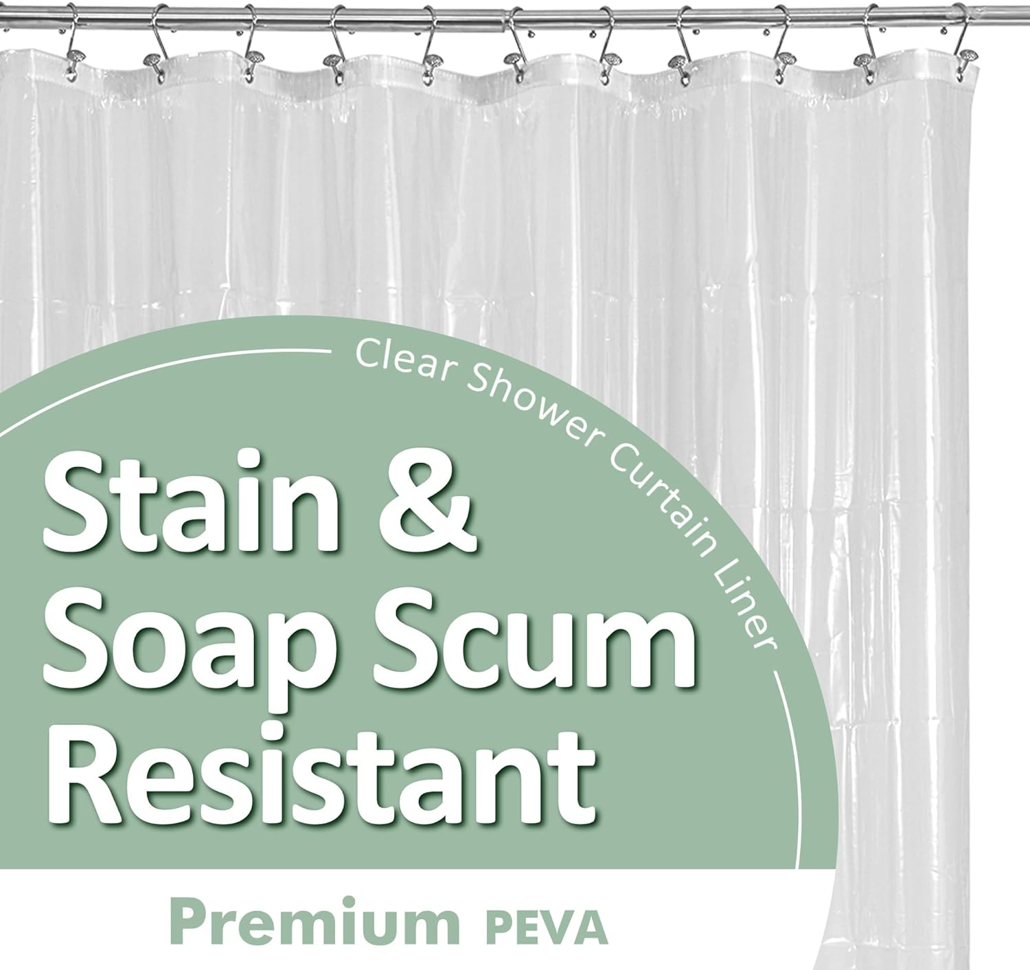 Barossa Design Plastic Shower Liner Clear Premium PEVA with Rustproof Grommets and Magnets - Review