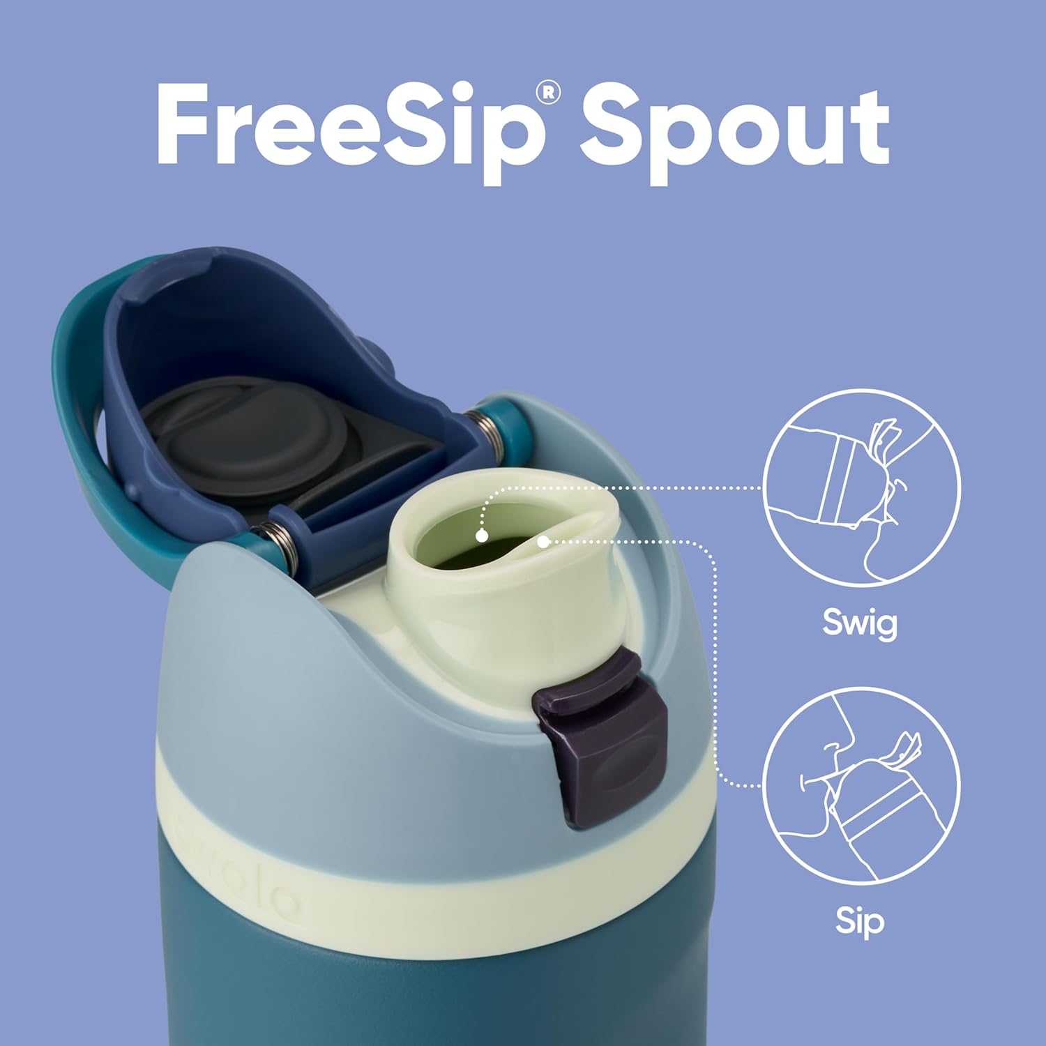 Owala FreeSip Insulated Stainless Steel Water Bottle with Straw 24 Oz Denim - Key Specifications