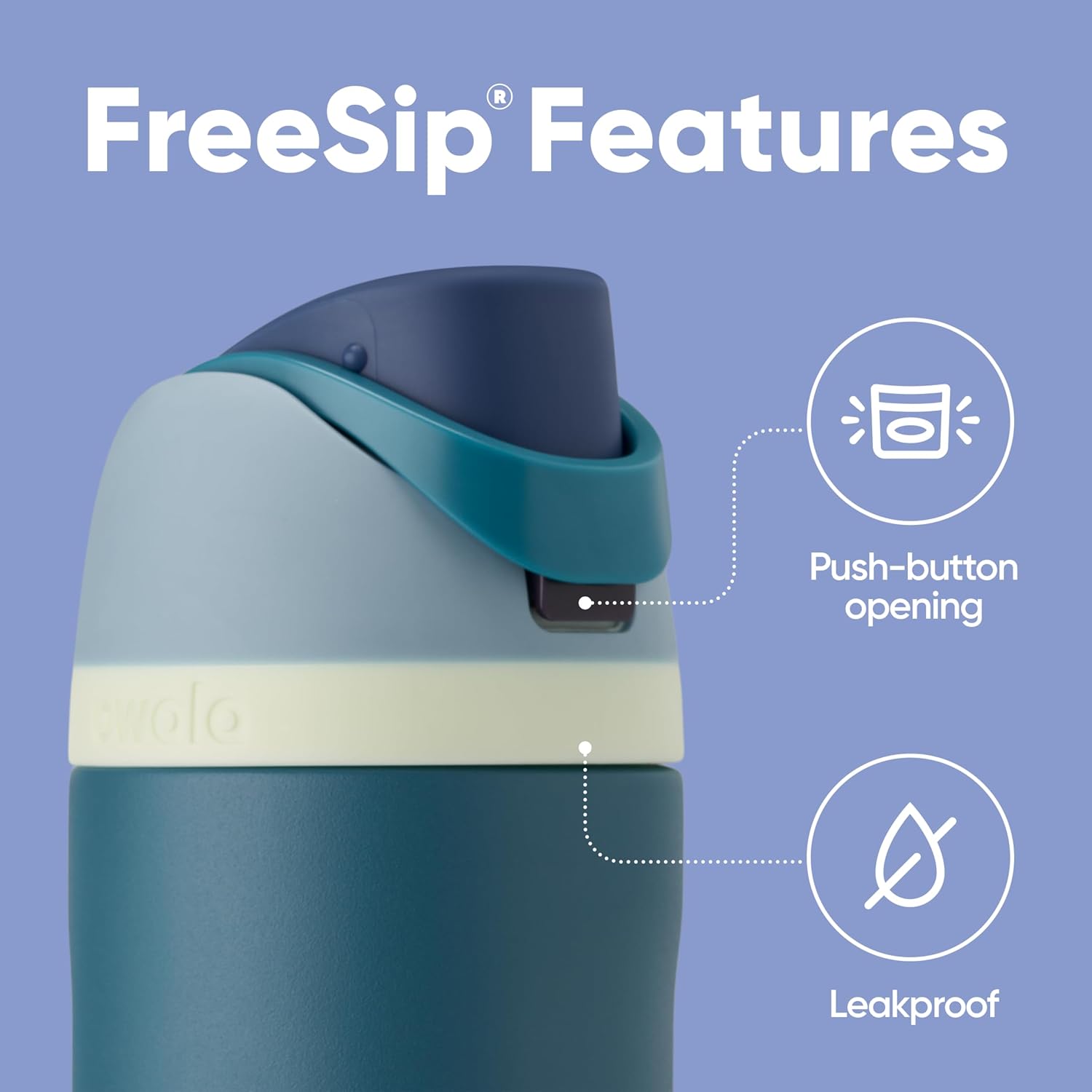 Owala FreeSip Insulated Stainless Steel Water Bottle with Straw 24 Oz Denim - Design and Build