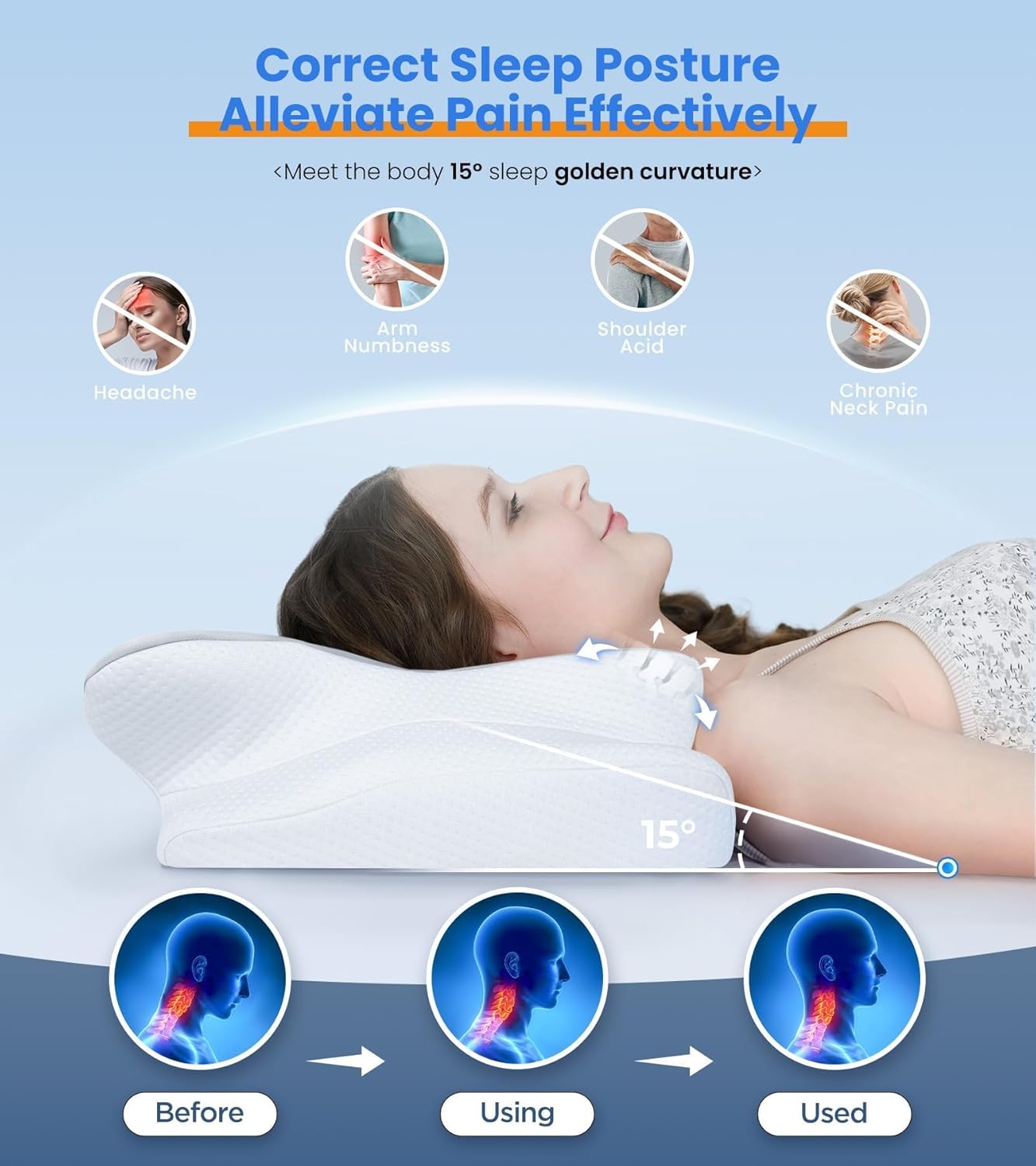Ultra Pain Relief Cooling Pillow for Neck Support Adjustable Cervical Pillow Cozy Sleeping Odorless Ergonomic Contour Memory Foam Pillow Orthopedic Bed Pillow for Side Back Stomach Sleeper - Design and Build