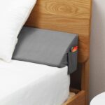 Vekkia King Bed Wedge Pillow for Headboard Gap with Side Pockets and Washable Cover Gray 76x10x6 - Product Image