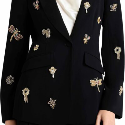 Cinq à Sept Women's Gold Brooches Cheyenne Blazer - Product Image