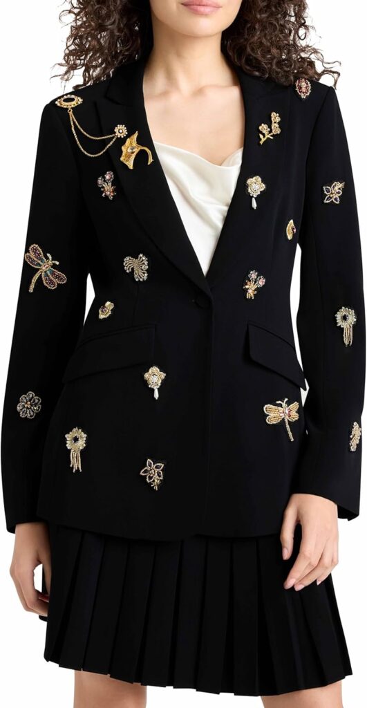 Cinq à Sept Women's Gold Brooches Cheyenne Blazer - Product Image