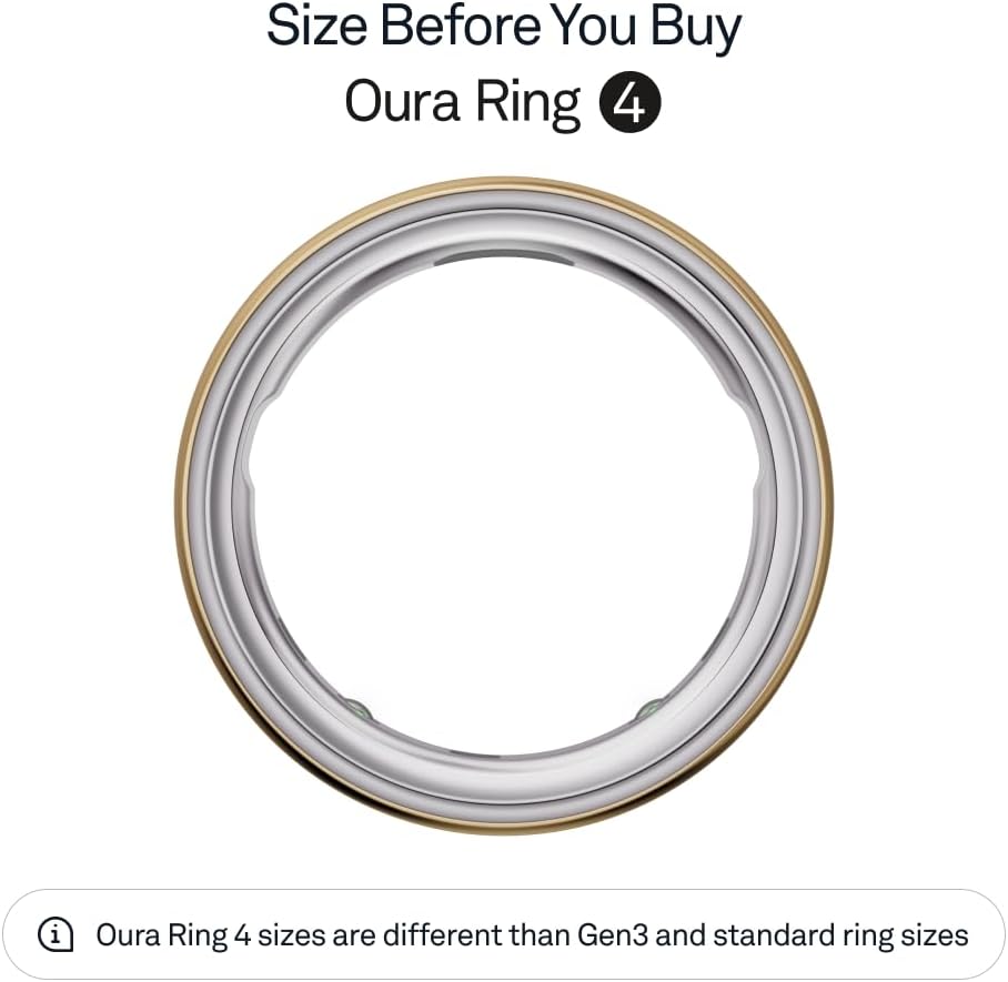 Oura Ring 4 Gold Size 9 Sleep and Activity Tracker - Key Specifications